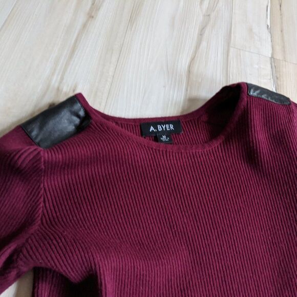 A byer Women’s Knit Sweater Top Shirt Casual Dress - Picture 3 of 5